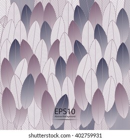 Leaves abstract background. Vector illustration.