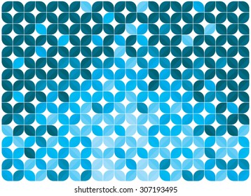 Leaves abstract blue background