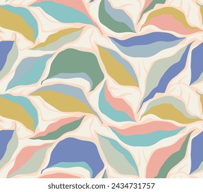 leaves abstract seamless pattern. leaf color style background.