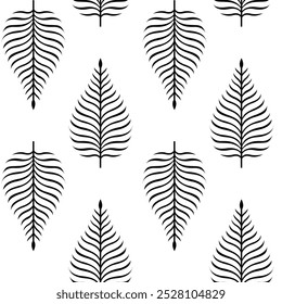 leaves  abstract seamless pattern  vector