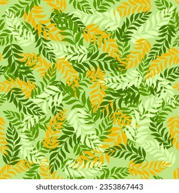 Leaves abstract vector seamless pattern for textile.