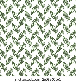 Leaves Alone Seamless Vector Pattern Design