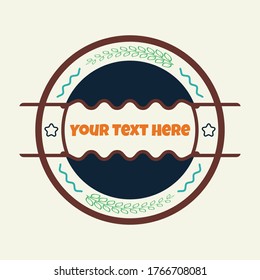 Leaves arround the circle logo  design vector illustration