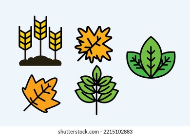 leaves autumn icon vector illsutration