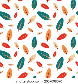 leaves autumn seamless pattern feeling warm and cozy.