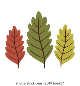Leaves with autumn tones vector