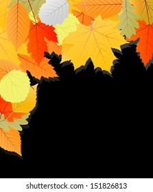 Leaves autumn vector background concept