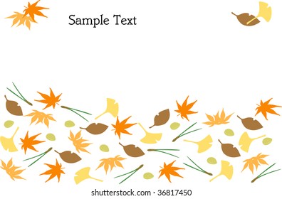 leaves  in autumn vector  illustration