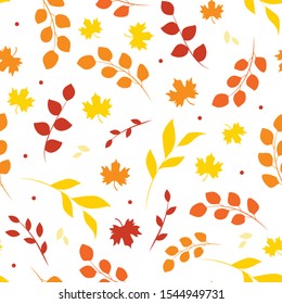 Leaves, Leaves Background, Autumn Leaves, Fall Wallpaper, Leaves Pattern, Seamless Repeat Autumn Fall November, Vector Illustration Background