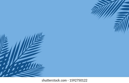 Leaves background with beautiful color blue classic. Vector Background for business template