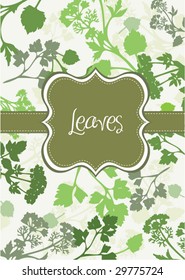 leaves background card design