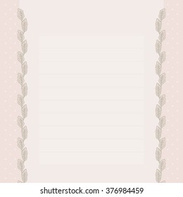 leaves background card template