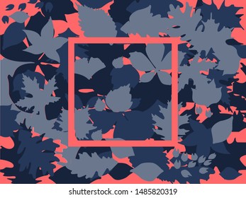 leaves background with copyspace vector