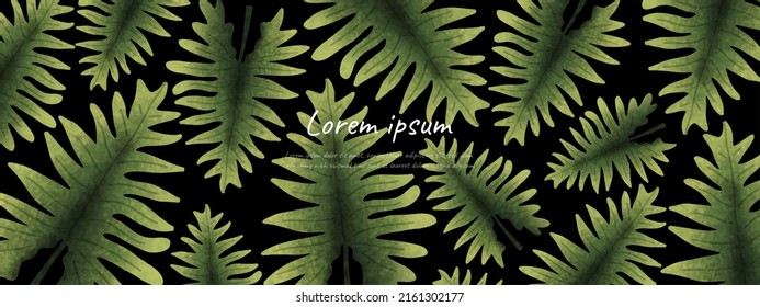 leaves background design vector for ecology