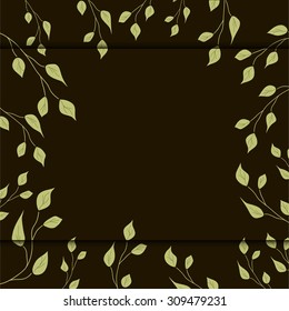  Leaves background. Easily editable vector image