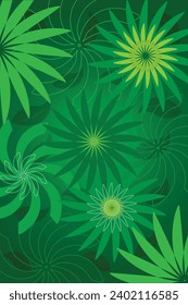 Leaves Background pattern green natural vector