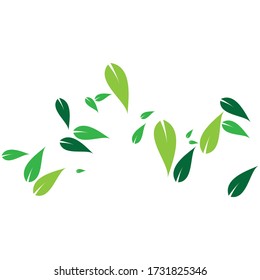 Leaves background pattern vector illustration - Shutterstock ID 1731825346