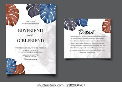 leaves and background templet pattern