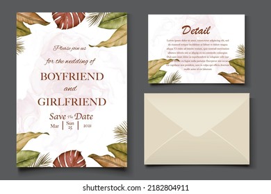 leaves and background templet pattern