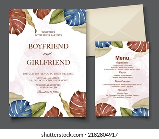 leaves and background templet pattern