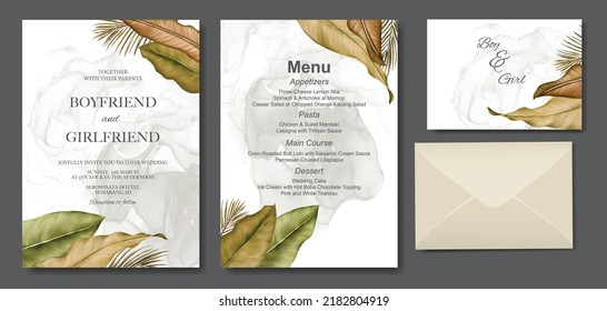 leaves and background templet pattern