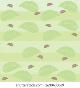 Leaves background. Vector eps. forest view. 
