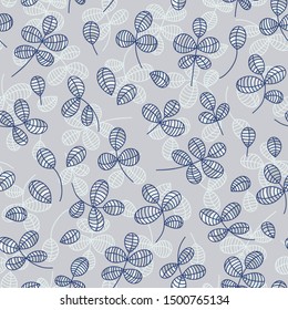 Leaves background, vector floral leaves seamless pattern