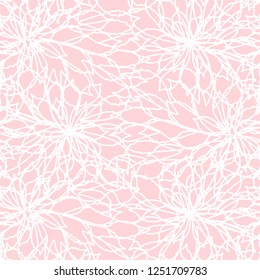 Leaves background vector. Hand drawn leaves shapes. Seamless abstract pattern.