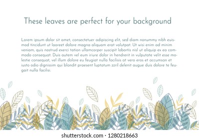 Leaves. Background. Vector image. Element for design.