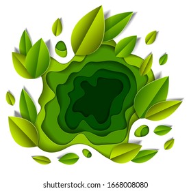 Deja bello diseño, ilustración vectorial en estilo de corte de papel. Aniversario o tarjeta de saludo.