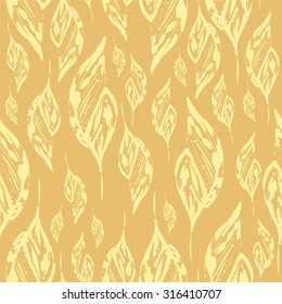 leaves beige pattern