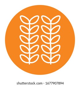 deja estilo de línea de bloque diseño ícono de la vegetación floral jardín ornamentación botánica y tema de la vida Ilustración vectorial
