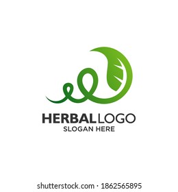 leaves blowing in the wind logo design