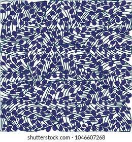 Leaves blue color pattern design background illustration