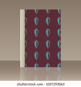 Leaves and Book. Realistic image of the object with reflection