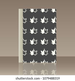 Leaves and Book. Realistic image of the object with reflection