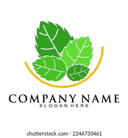 Leaves in the bowl vector logo