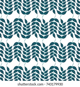 leaves branch botanical foliage seamless pattern design