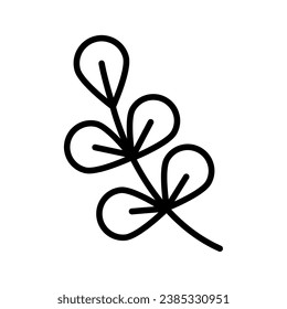 leaves branch icon vector isolated