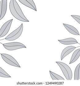 leaves and branches isolated icon