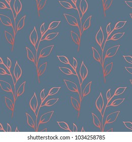 leaves branches seamless pattern print texture swatch, repeatable background