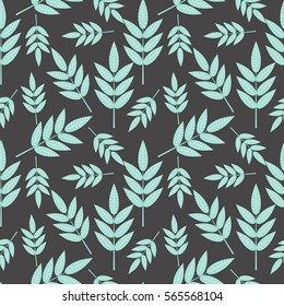  leaves branches. seamless pttern vector.fabricDesign element for wallpapers, web site background, baby shower invitation, birthday card, scrapbooking, fabric print etc. Vector illustration.