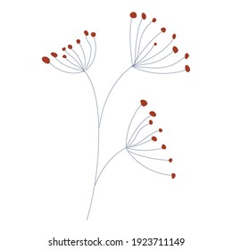 Leaves and branches - Vector hand drawn plants. Botanical illustration. Template design for sail, wedding save date, envelope, valentine, for party, holiday decor.