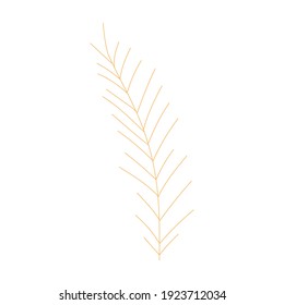 Leaves and branches - Vector hand drawn plants. Botanical illustration. Template design for sail, wedding save date, envelope, valentine, for party, holiday decor.