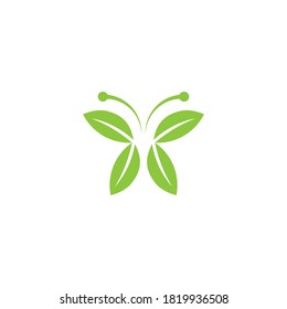 Deja la plantilla de logotipo de mariposa diseño de icono vectorial
