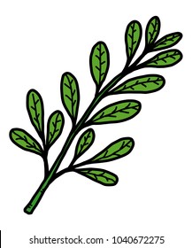 leaves / cartoon vector and illustration, hand drawn style, isolated on white background.