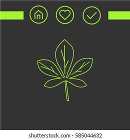 leaves of chestnut icon vector. simple icon for the site. logo design. flat icon