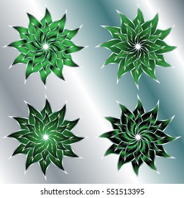 leaves circle design vector.green leaf elegant texture with black and green color.it's modern leaves style decoration.