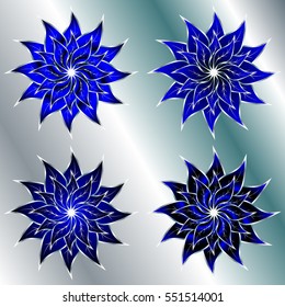 leaves circle design vector.leaf blue elegant texture with black and blue color.it's modern leaves style decoration.