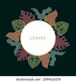 leaves and circular badge design - Powered by Shutterstock - Get 15% off with code: PIKWIZARD15